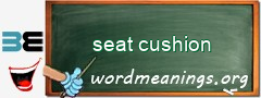 WordMeaning blackboard for seat cushion